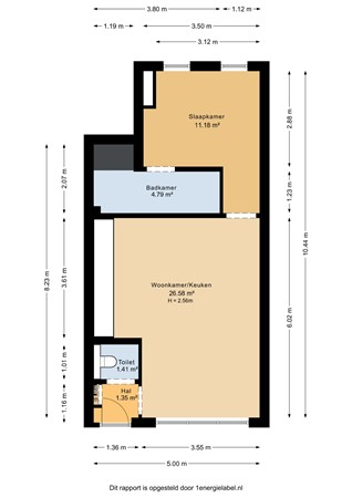 Floorplan - Gaykingastraat 37-1, 9791 CG Ten Boer